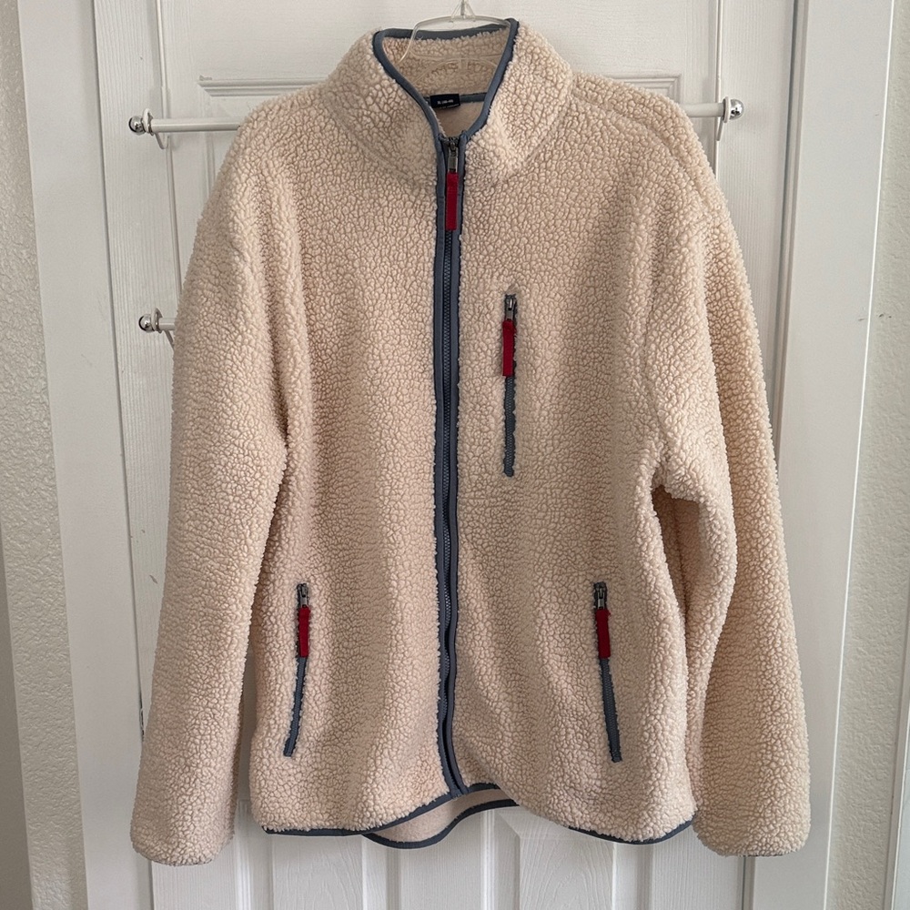 NWOT Cream Sherpa Fleece Jacket